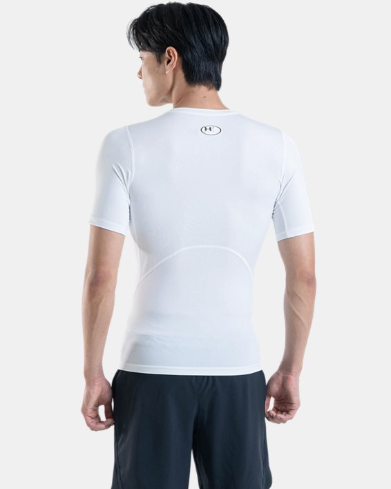 男士HeatGear® Armour短袖T恤 in White image number 1